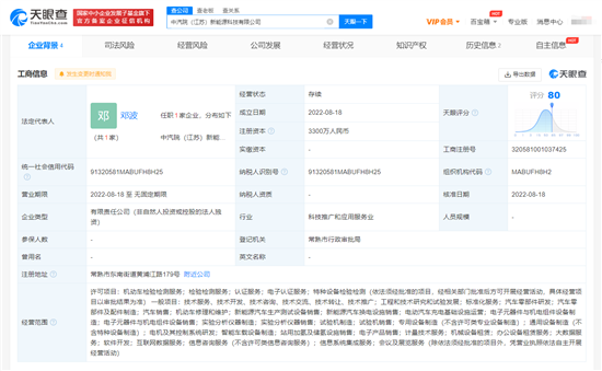 中国汽研在江苏成立新能源科技公司
