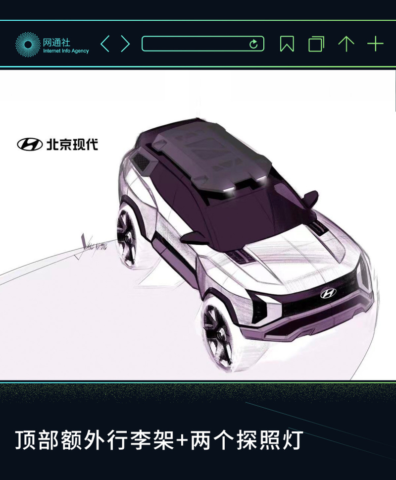 3月24日首发/或命名慕飒 现代MUFASA设计图曝光