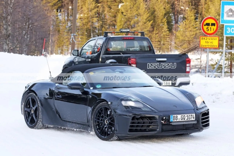 将2024年首次亮相 保时捷718 Boxster纯电版谍照 将2024年首次亮相 保时捷718 Boxster纯电版谍照