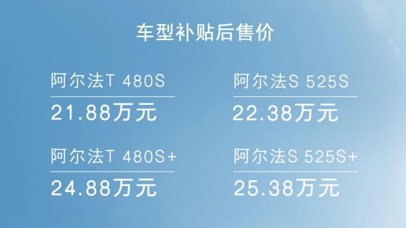 极狐阿尔法S、阿尔法T四款车型上市 售21.88万起