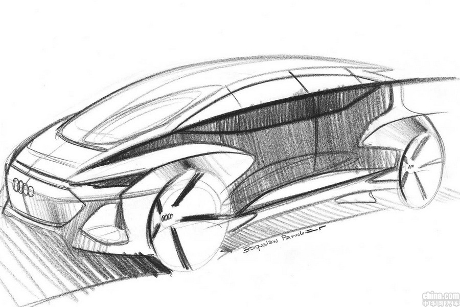 奥迪AI:me概念车草图 于4月15日上海车展亮相