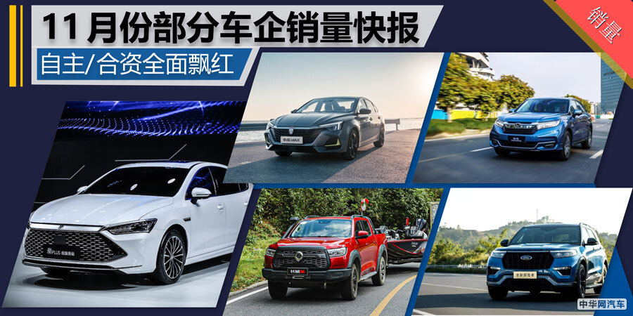 自主/合资全面飘红 11月份部分车企销量快报 自主/合资全面飘红 11月份部分车企销量快报