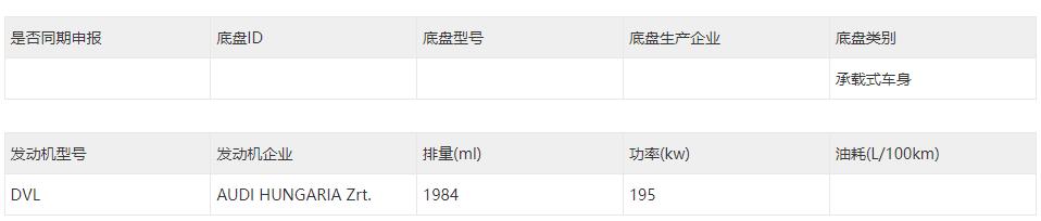 上汽奥迪大SUV Q6申报图曝光 2.0T四缸发动机