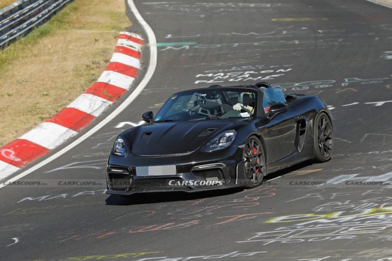 首次暴露敞篷姿态 保时捷718 Spyder RS最新谍照